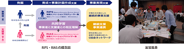 RIPS・RIASの概念図・実習風景