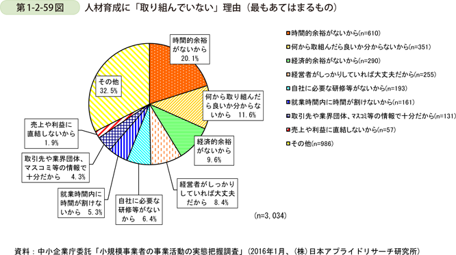 第1-2-59図　人材育成に「取り組んでいない」理由（最もあてはまるもの）